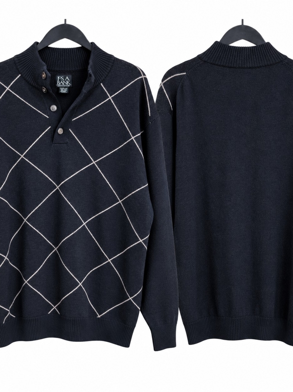 Jos. A. Bank XXL Lambswool Blend Sweater | Dark Academia Preppy Grandpacore